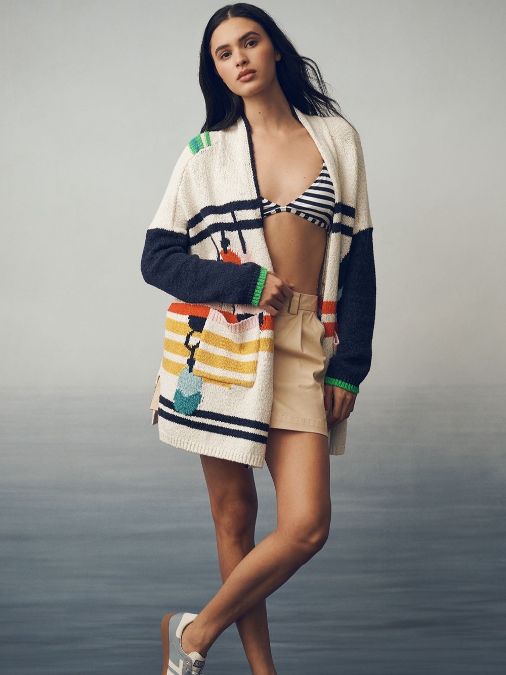 NWOT Maeve Nautical Buoy Cardigan Sweater